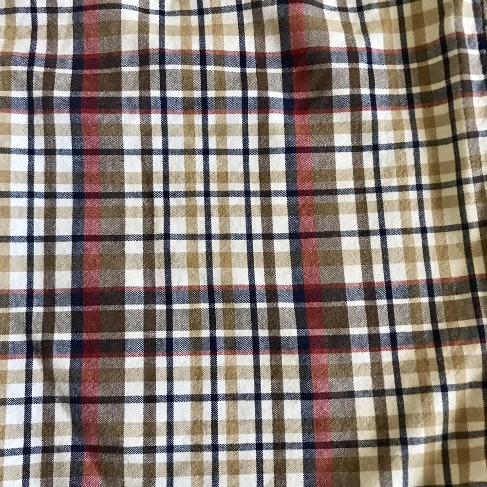 American Eagle Plaid Shorts Men's 34 11”‎ Inseam Tan Blue - Picture 4 of 6